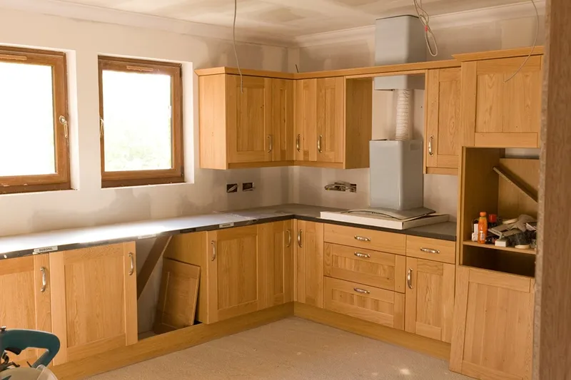Oak kitchen installation